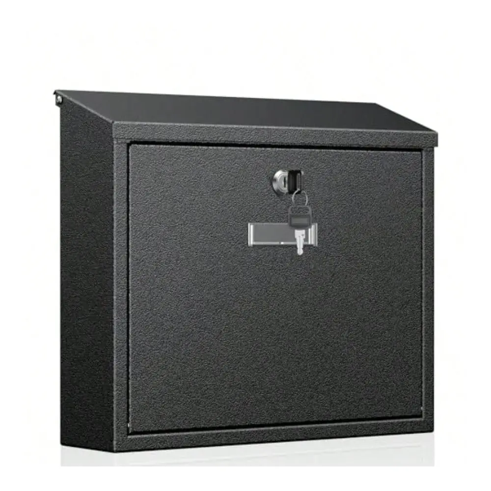 Mount Mailbox For Outside Large Locking Mailbox With Key Lock Security Mail Box Postbox For House Key Drop Case Steel Cash Drop