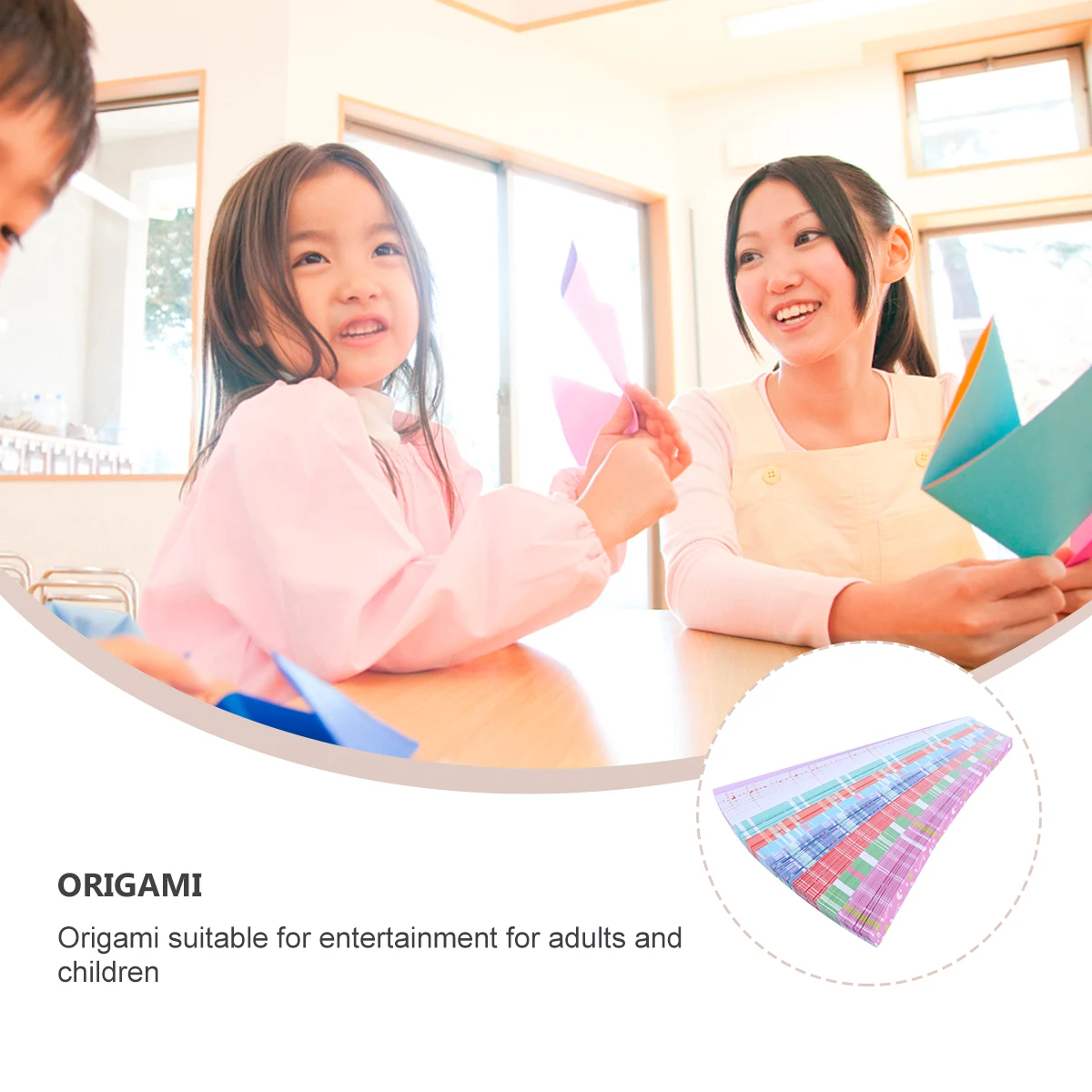 

6 Packages Paper Crafts Foldable DIY Star Making Various Colors Glitter Pattern School Teachers Projects Decorative Paper