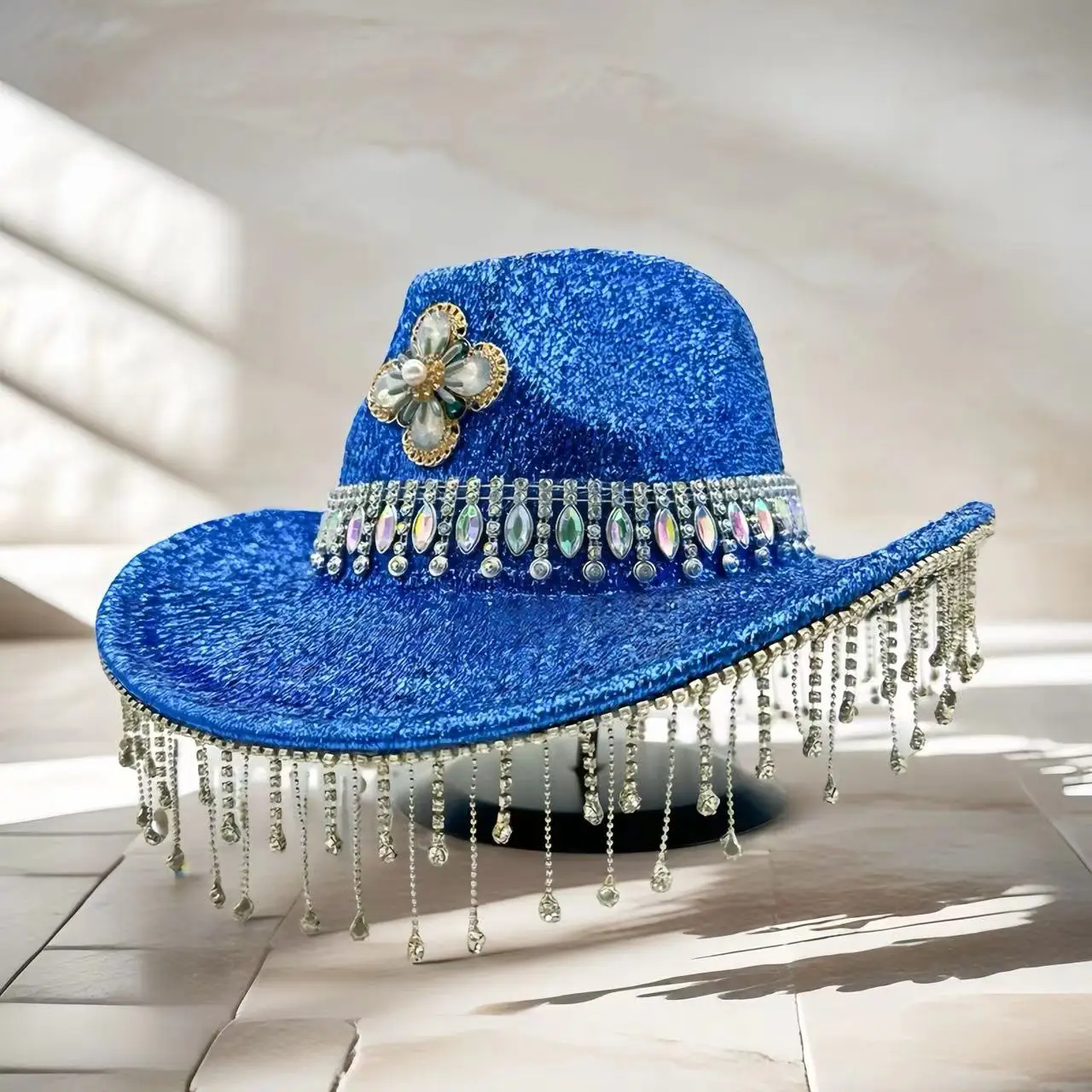 

Festival Cowboy Hat Rhinestone for Cowgirl Outfit Woman | Western Party Cowgirl Cosplay Accessories, Cowgirl Party Costume