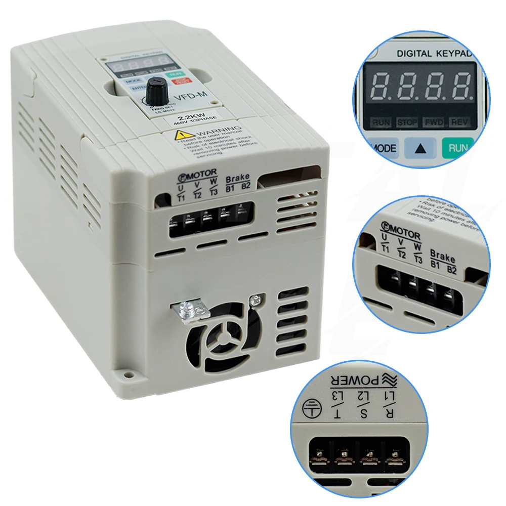 New Original Delta Frequency Converter, VFD-M Three-phase 380V 0.75KW 1.5KW 2.2KW 3.7KW 5.5KW 7.5KW Inverter