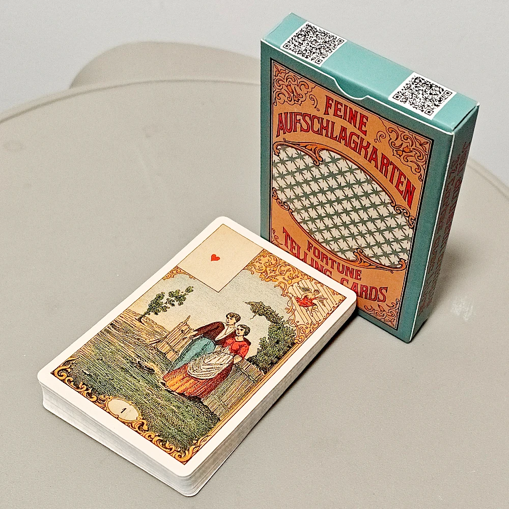 Cartas de Adivinación Vintage Antiguas Destiny, 9*6cm, Mazo de Oráculo de 32 Cartas Le Jeu Du Destin Antique, Cartas de Cartomancia Tradicionales