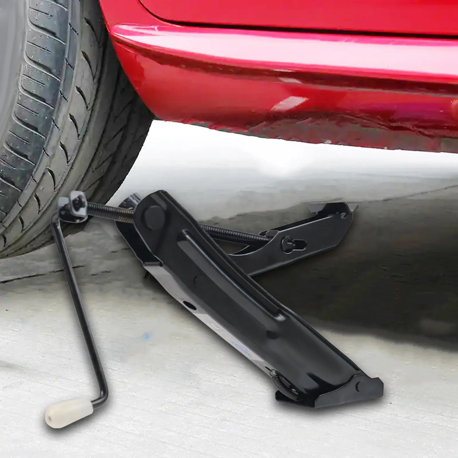 مقبس السيارة مع أداة رفع كرنك اليد، أداة إصلاح خفيفة الوزن، رفع السيارة، توفير العمالة، تغيير الإطارات، أداة مقبس الإطارات، مقبس الأرضية #4