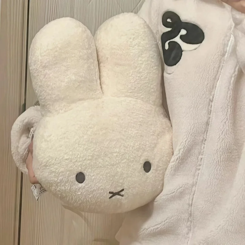 Miffy-almohada de felpa bonita y Adorable, muñeco de juguete suave, almohada de tela para sofá para dormir, regalo perfecto para niñas en su cumpleaños