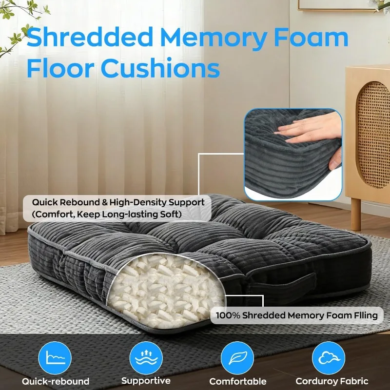 Meditation Mat Yoga Equipment Corduroy Chair Seat Cushion Breathable Sponge Particles Thick Buttock Cushion Home Office Sitting