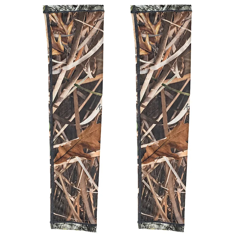 

Double Sided Camouflage Bionic Tree Pattern Sun Sleeve Designed for Hunting Fishing Photography Bird Watching