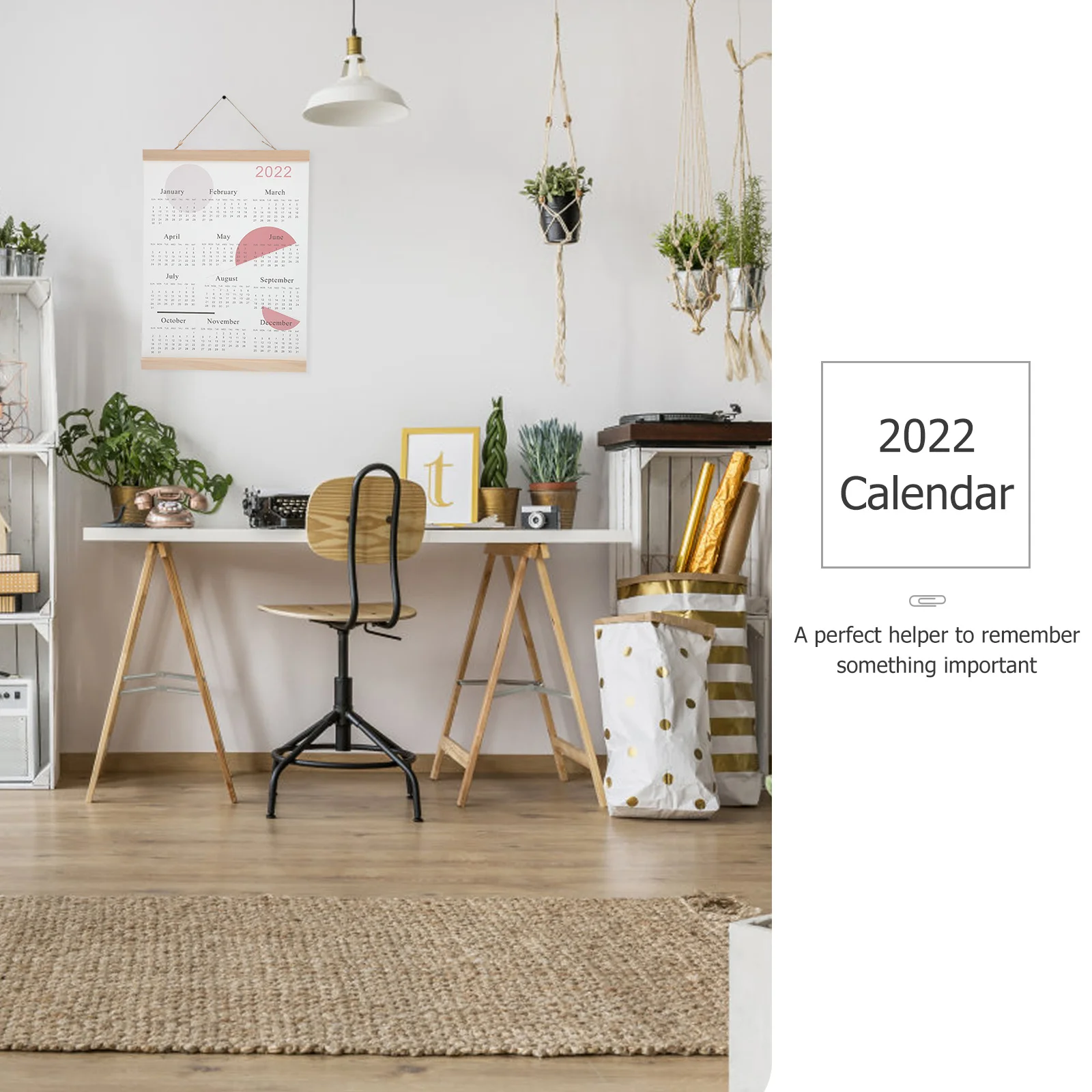 

2022 Calendar Poster Nordic Wall Art Canvas Print Hanging Decoration for Home Office Renovated Room Wall Cover