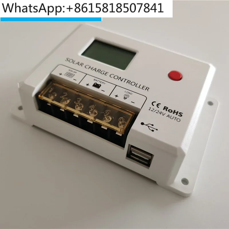 12V/24V 10A20A30A40A60A solar charge and discharge controller dual USB/RS485 and lithium battery