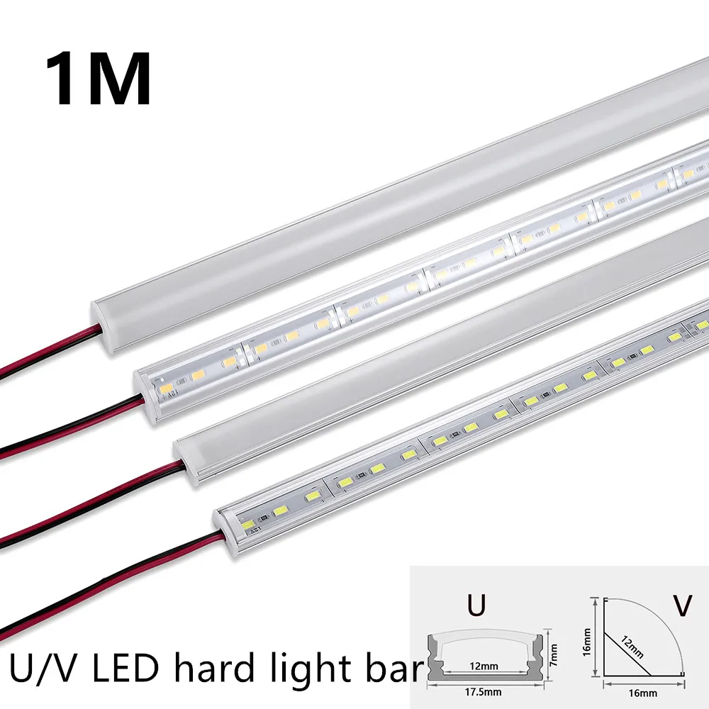 

10-20 sets of 72LED / m 12V hard light bar highlights 5630 chip aluminum profile channel PC cover DHL free shipping