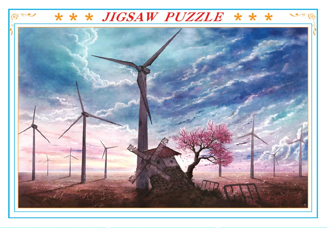 75*50 センチメートル 1000 ピース紙ジグソーパズル風景有名な絵画