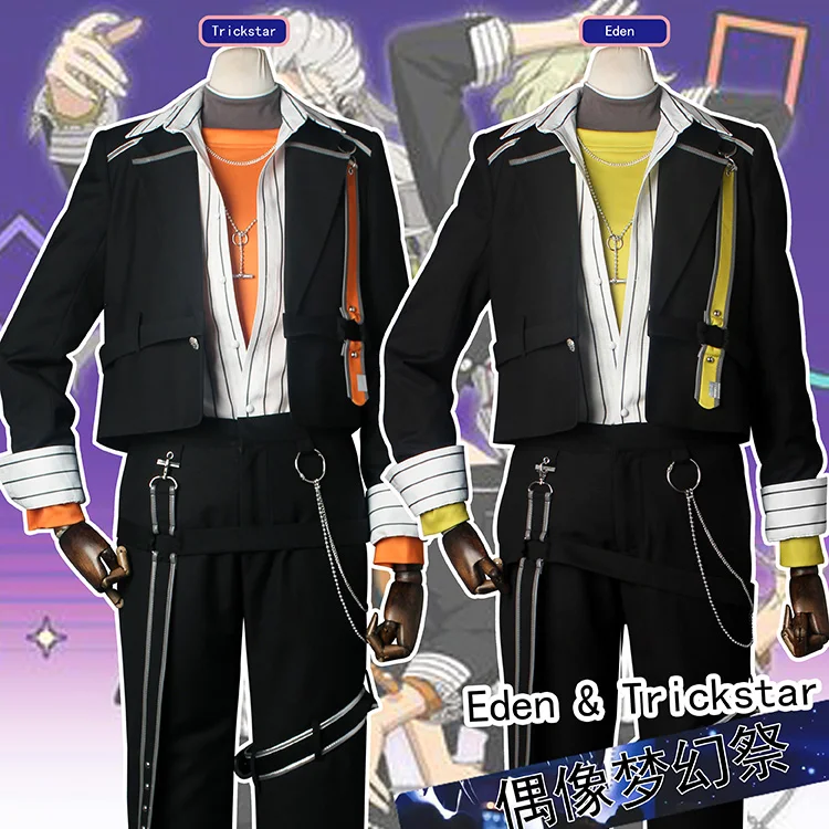 COS-HoHo Ensemble Stars 2 Eden&Trickstar COVERSONG05 Tomoe Hiyori/Saegusa Ibara/Isara Mao Traje de juego, disfraz de cosplay atractivo