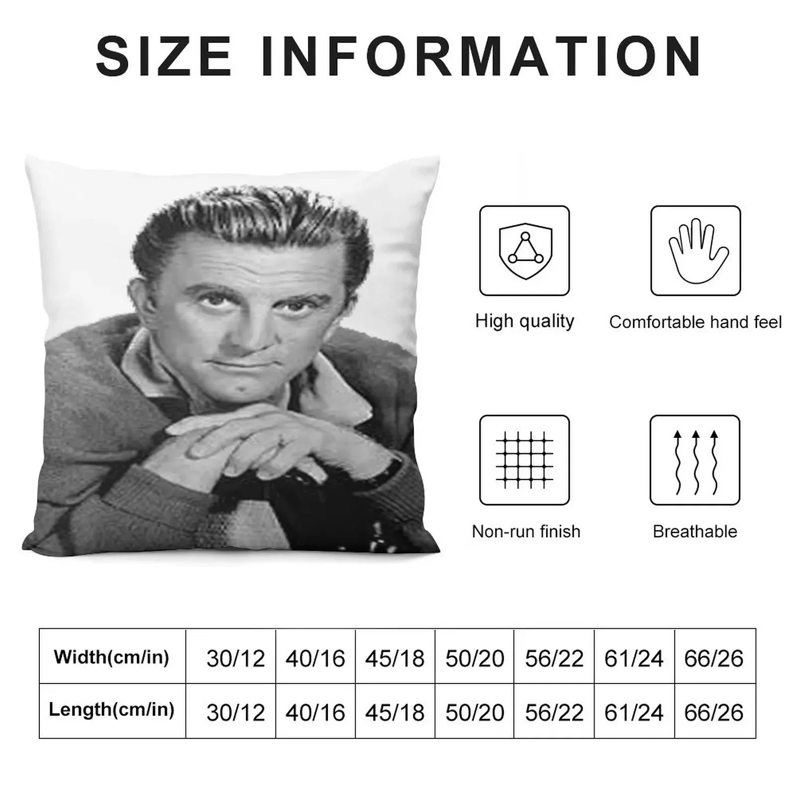 Designed by famous actor kirk Douglas Throw Pillow Luxury Sofa Cushions Sofa Cushion Cover pillow