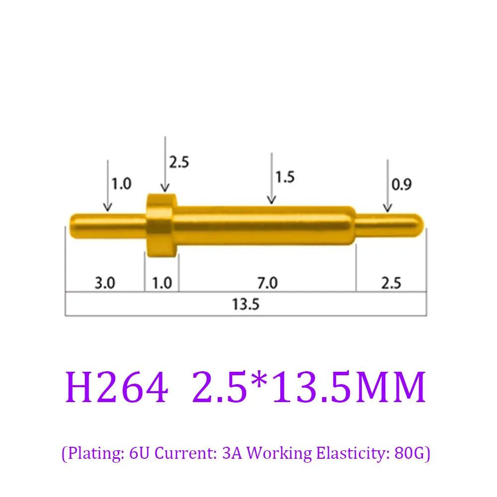 YUXI 1 sztuk Pogo Pin wysoki prąd sprężynowy złącze 1A 1.5A 2A 3A 5A wysokiej mocy gilzy sonda testowa ładowania Pin