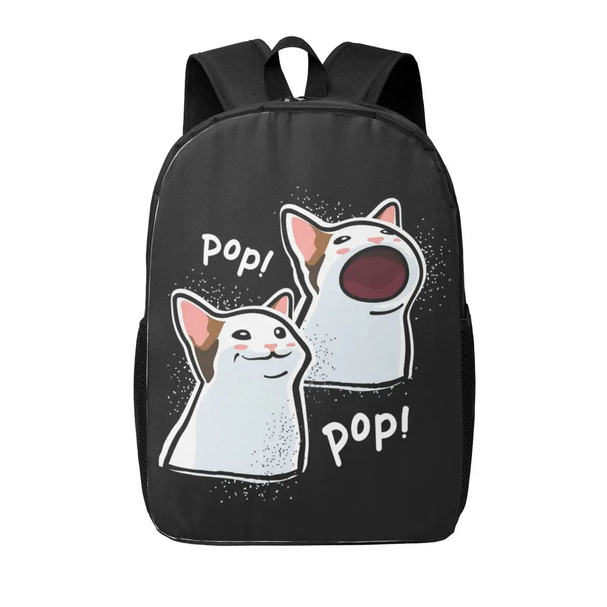 

Popping Cat Meme Pop Cat PopCat Woman Backpacks Boys Girls Bookbag Children School Bags Portability Travel Rucksack Shoulder Bag