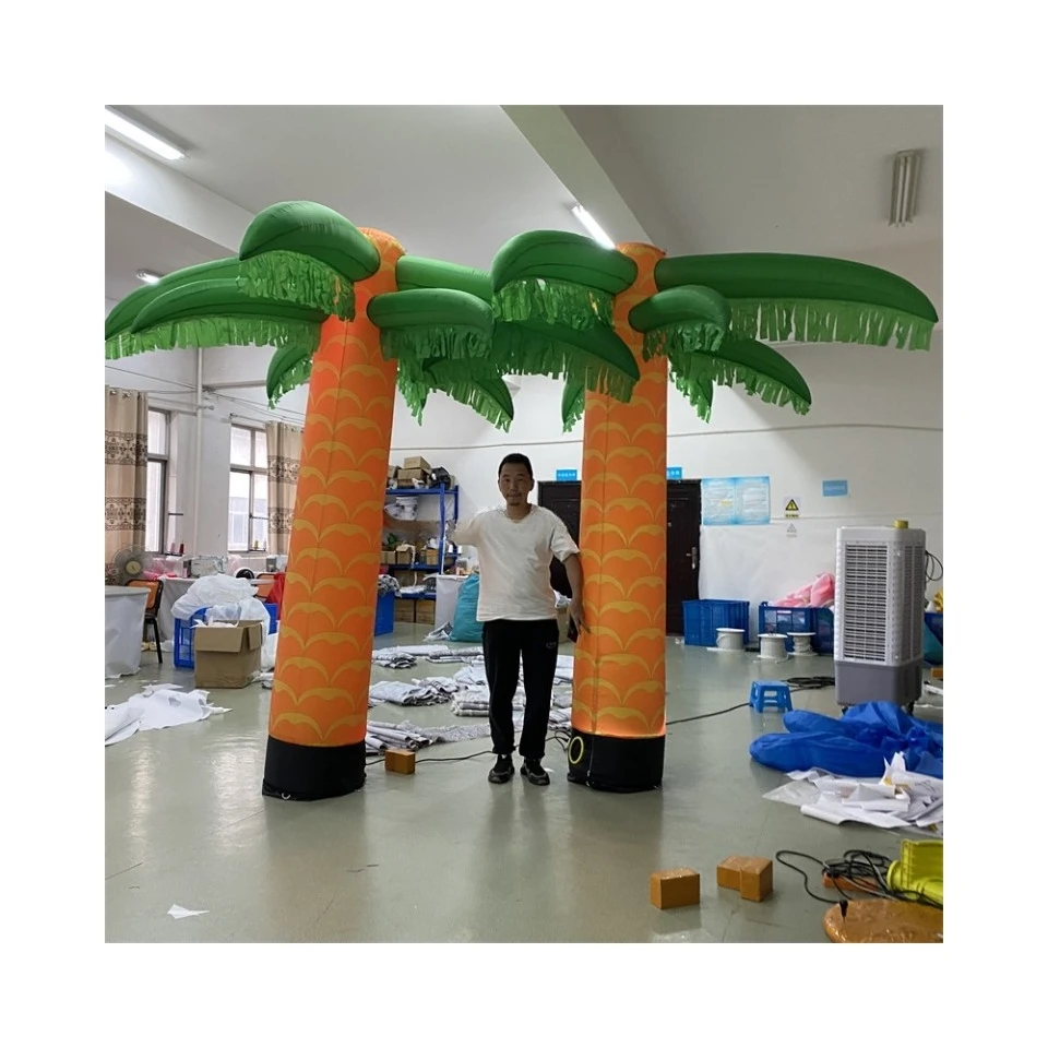 Outdoor Inflatable Coconut Tree Light Emitting Diode Lighting Inflatable Palm Tree Model Advertising Party