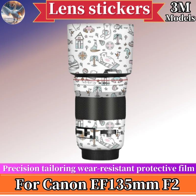 EF135 skins For Canon EF135mm F2 Lens stickers,protective film,Precision tailoring wear-resistan