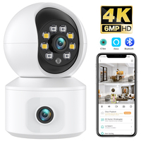 6MP 3K Baby Monitor Wifi PTZ Camera 4MP HD Dual Screen Ai Auto Tracking Secuiry IP Camera Audio Video Surveillance iCsee APP