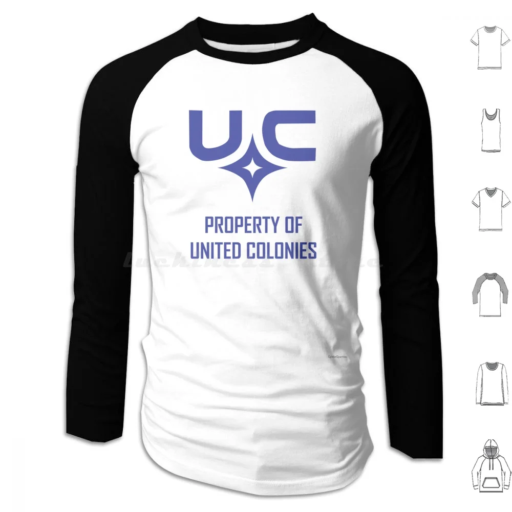 Property Of United Colonies Logo Hoodies Long Sleeve Videogames Bethesda Space Adventure