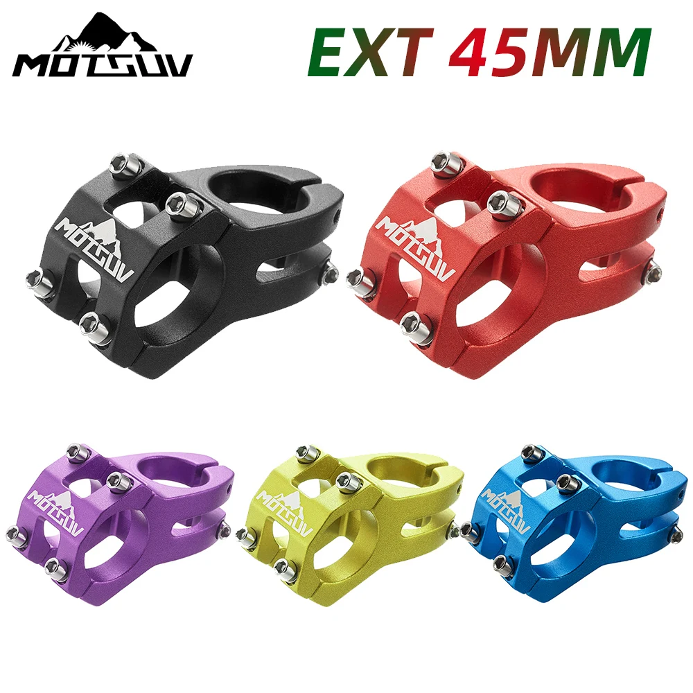 Aluminum Alloy MTB Power Stem Road Bike Mountain Bicycle Bridge Short 45mm Length