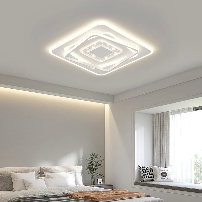 Modern minimalist living room LED ceiling light geometric graphics dining room pendant light home decoration indoor lighting