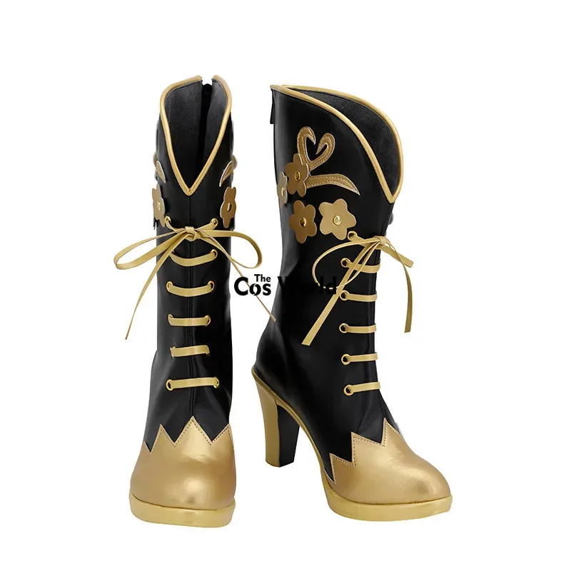 qq681Twisted Wonderland Vil Schoenheit Jogos Personalizar Cosplay Sapatos de Salto Alto Botas