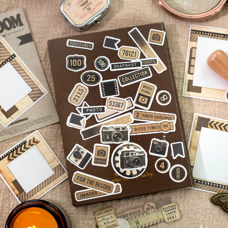 

40 шт./упак., коллаж, витрина, серия, ретро-украшения, наклейки, креативный справочник, сделай сам, канцелярские наклейки для скрапбукинга ручной работы