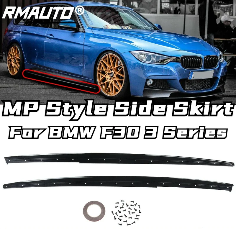 F30 MP Sport Side Skirt Extension Car Winglet Splitters Lip Dla BMW F30 serii 3 F35 F80 M3 2013-2019 Side Skirt Body Kit