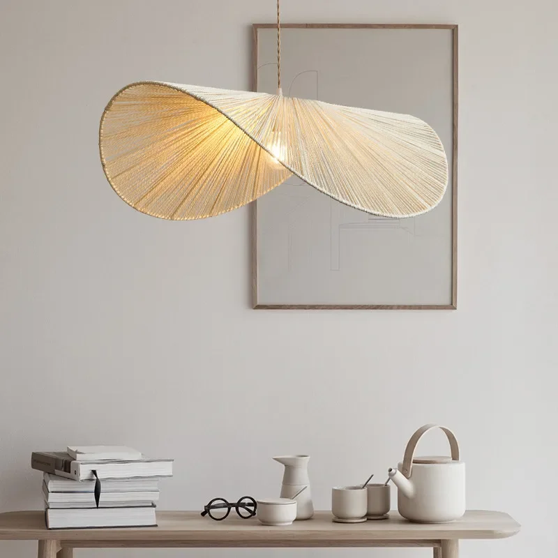 

Nordic rattan pendant light Vintage Wabi Sabi Led hanging light ball Restaurant Lamp Bar Cafe Bedroom indoor room led light