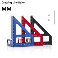 Woodworking Square Protractor Aluminum Alloy Miter Triangle Ruler High Precision Layout Measuring Tool for Engineer Carpenter ﻿