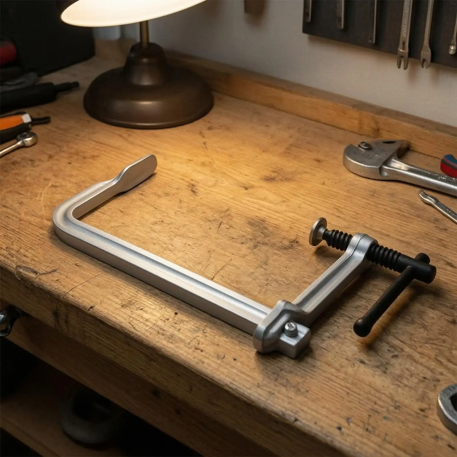 Ergonomic Workshop Clamp L Shaped Rail Sliding Arm for Quick Adjustments High Power Tightening Tasks
