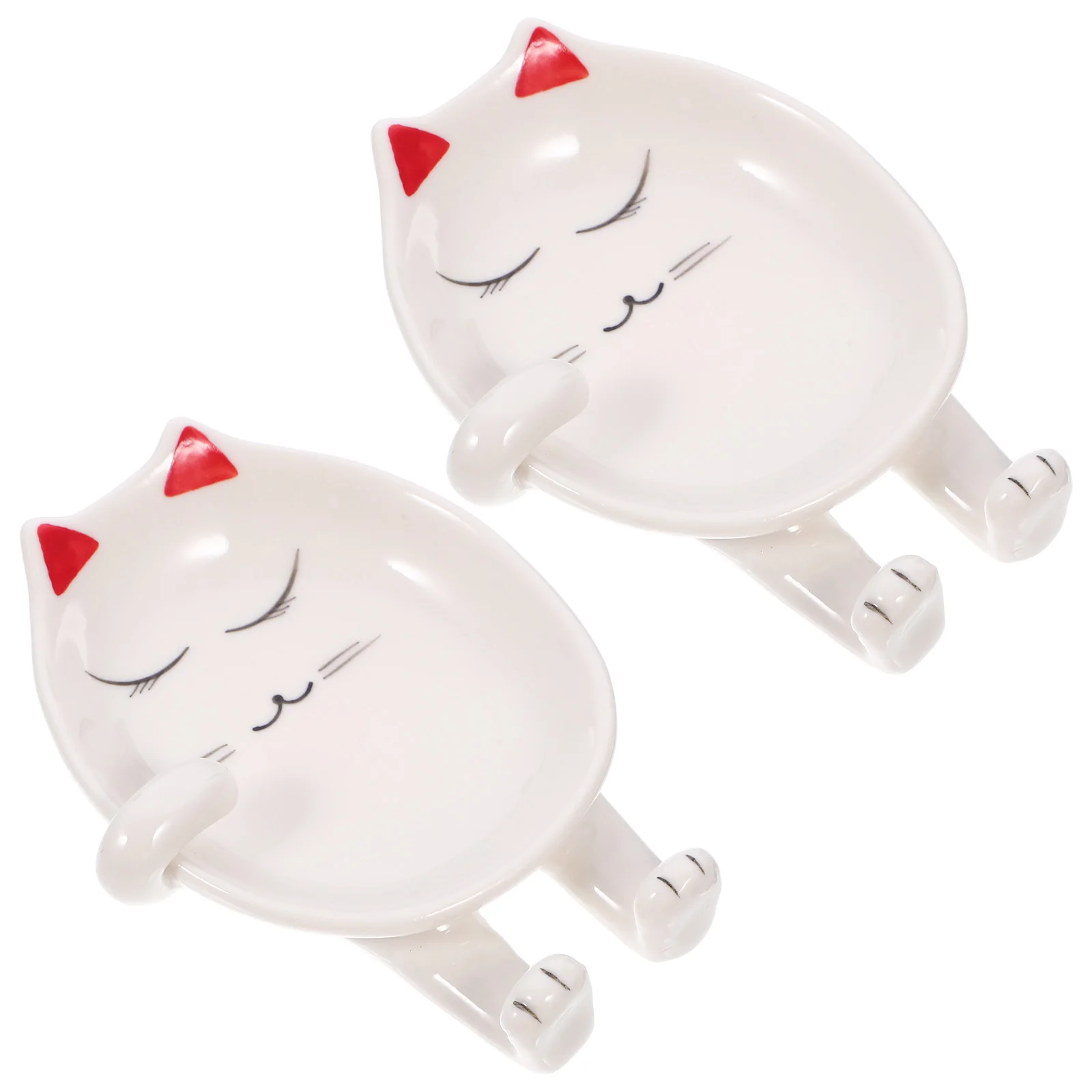 

2Pcs Ceramic Spoon Rest Multifunctional Pot Lid Ladle Holder Cute Cartoon Kitchen Utensil Holder Ceramic Spoon Rest