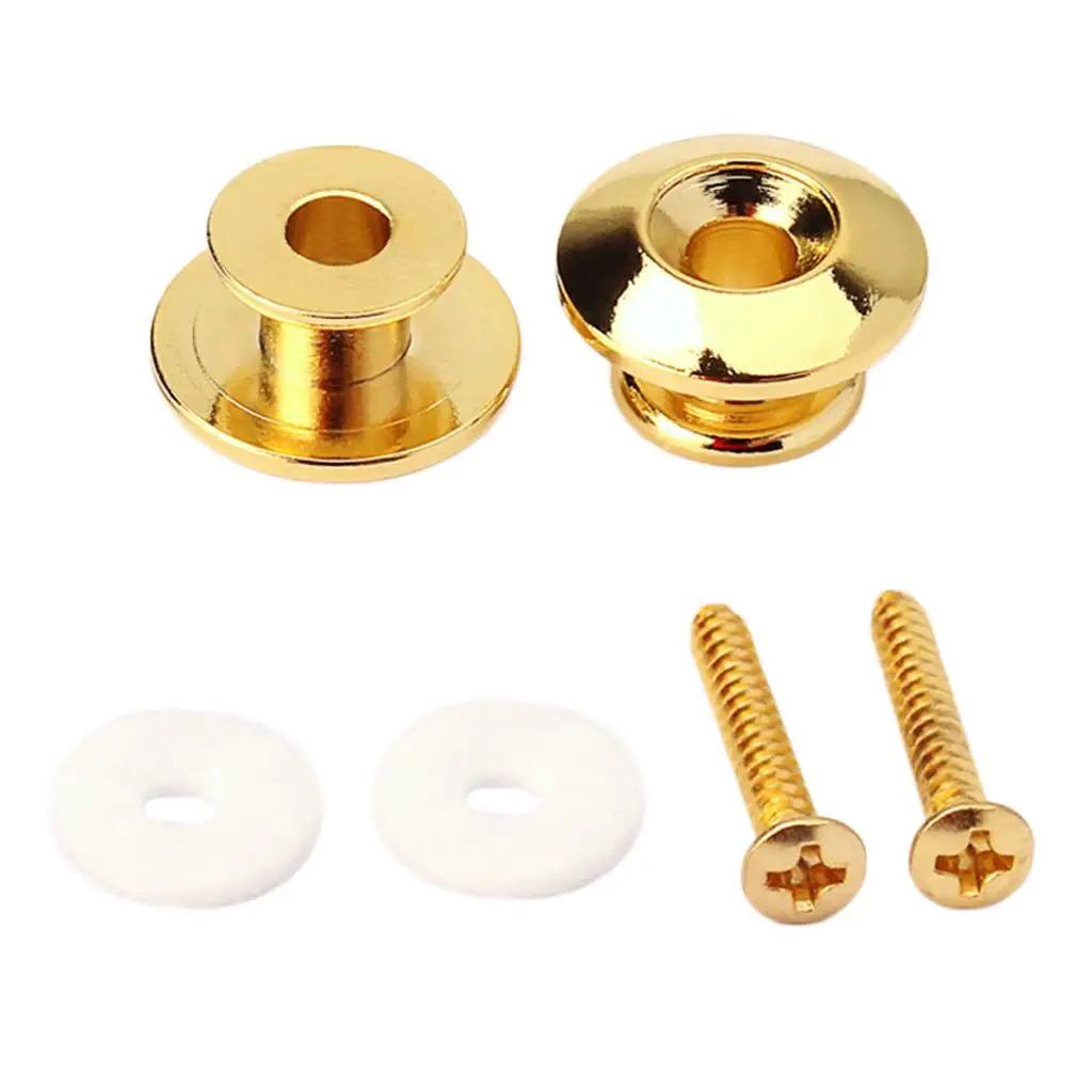 Guitar Locks Metal Accessory Strong Secure Button for Electric Guitar Acoustic Mandolin Repairs