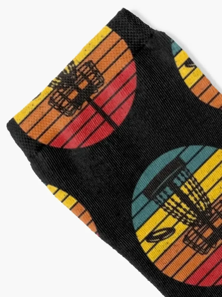 Disc Golf Basket Chains Retro Sunset Socks sheer with print gift Socks Men's Women's