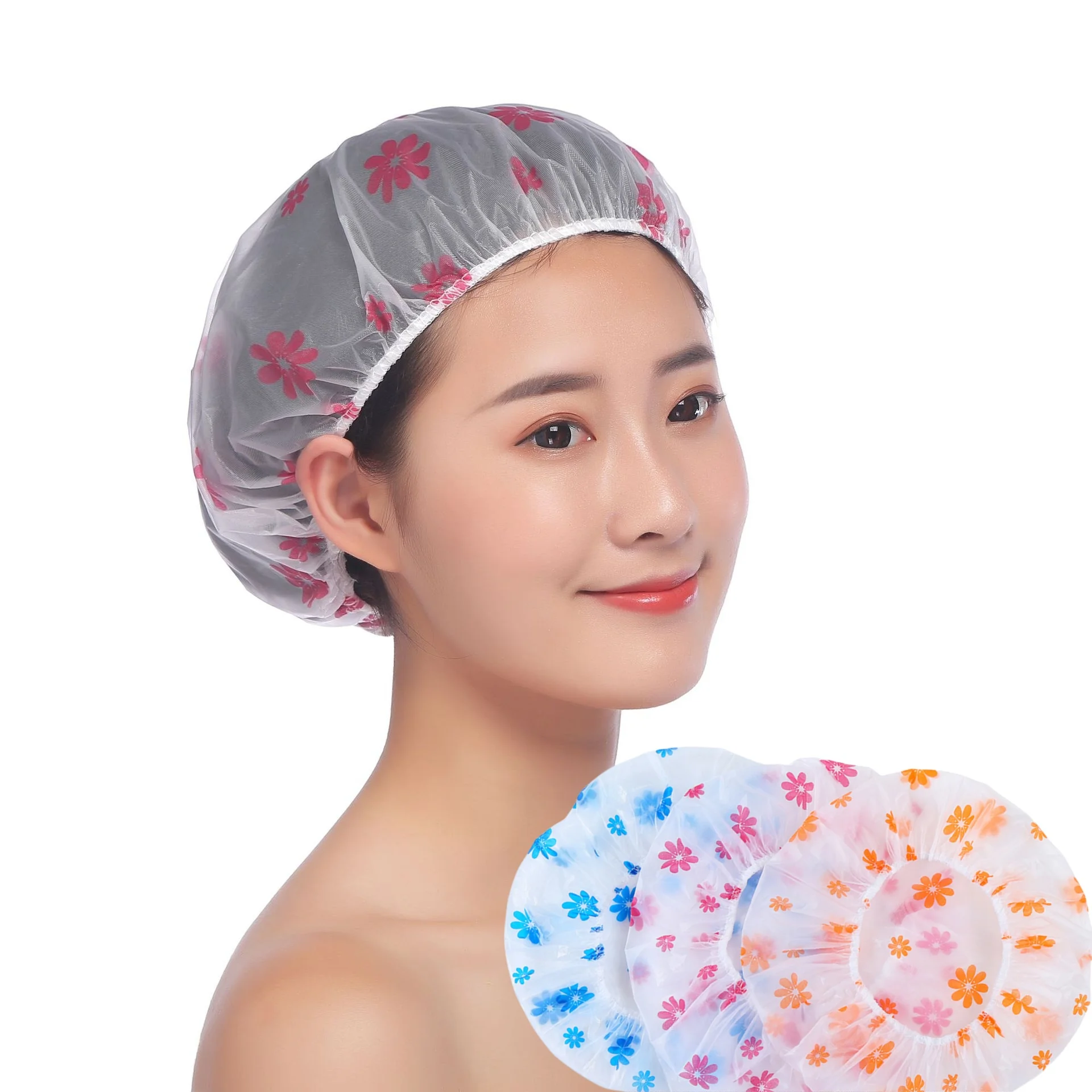 Waterproof Bath Hat Thickened Waterproof and Oil Fume Cap Women Spa Hair Salon Supplies Shower Cap Bathroom Accessories