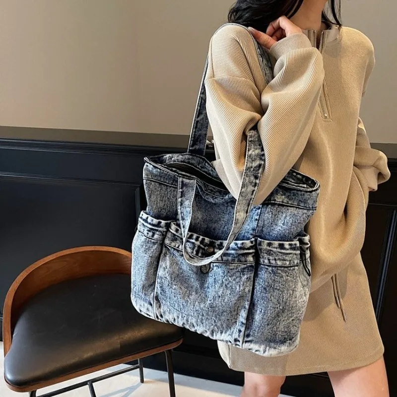 Vintage Fashionable Diaper Bag Tote For Women Large Capacity Minimalist Casual Simple High End Leather - view 2