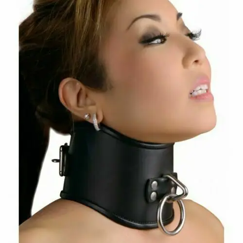 Locking Posture Strict PU Leather Neck Collar Corset Bondage Straighten Up BDSM Harness Sexy Bondage Collar Choker