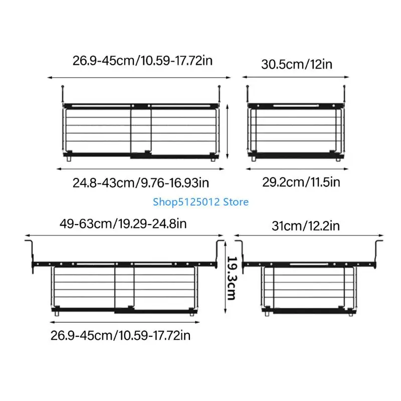 G8TC قابلة للتوسيع المعدني سلة التخزين المعدنية القابلة للتكديس للتجميد العميق