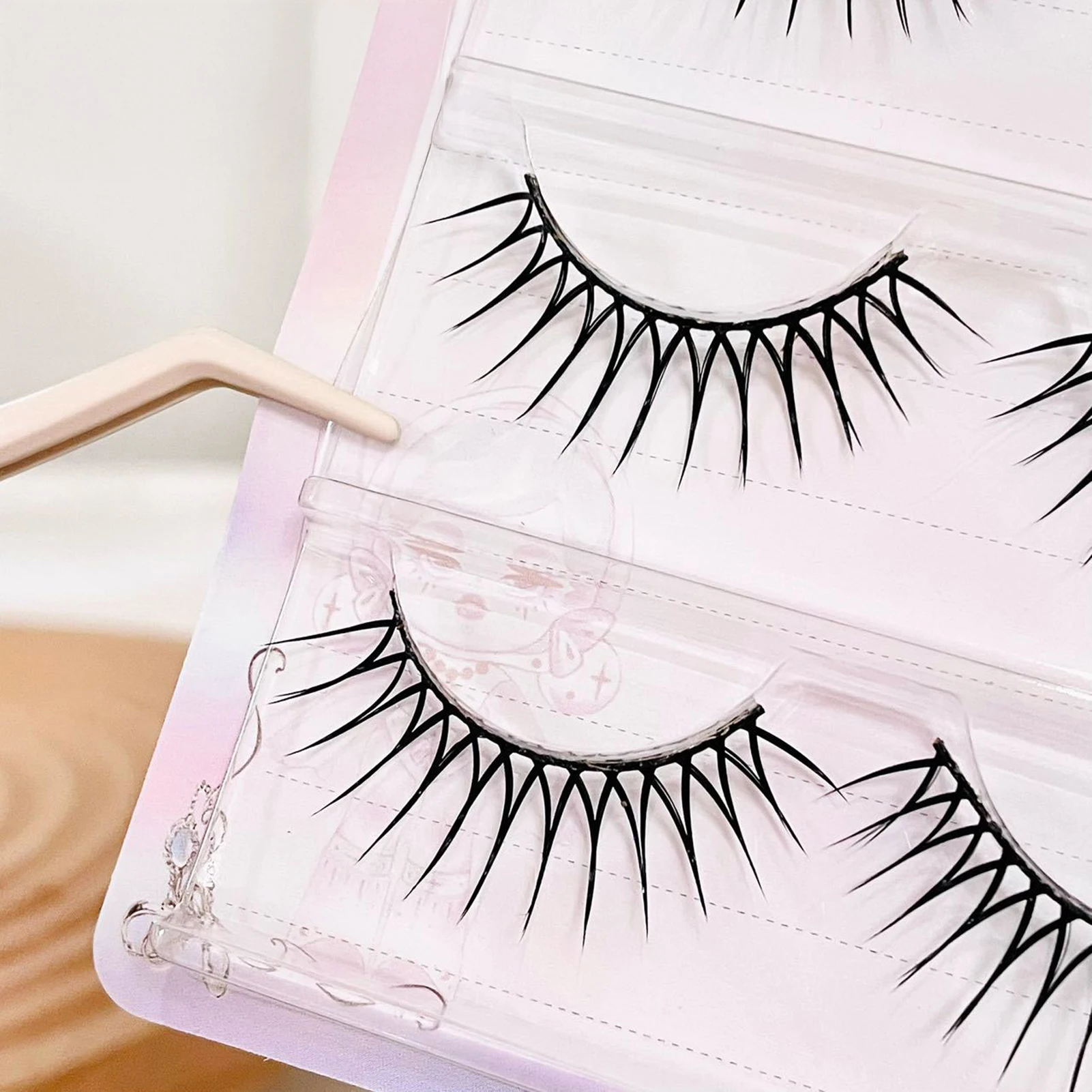 Piekerige Strip Wimpers DIY Cosplay Valse Wimpers Koreaanse Stijl u-vorm dagelijkse wimper Ultralight Natuurlijke Look nep wimperbenodigdheden