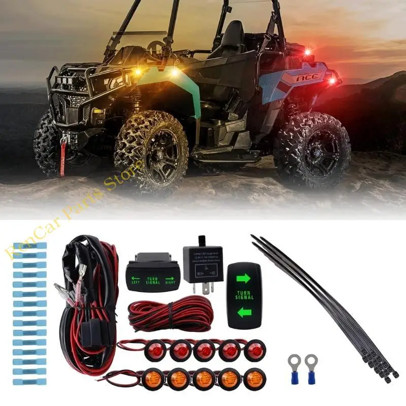 

F19A Side by Side Turn ATV UTV Accessories with Street Turn Light Switch Flasher LED Lights