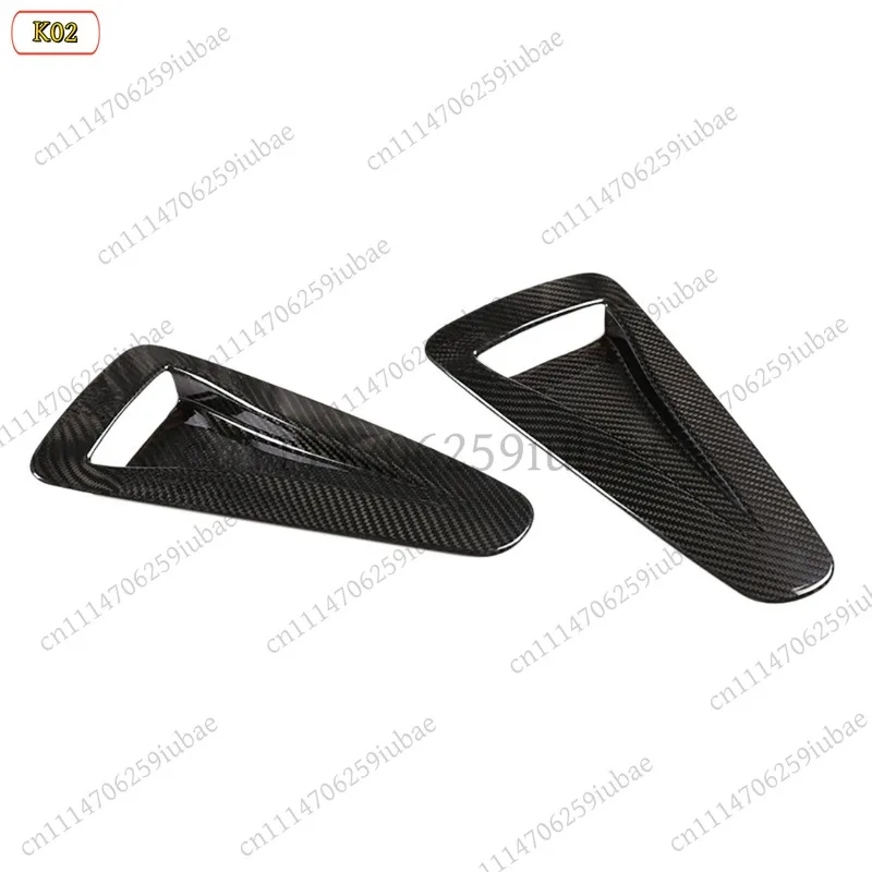 BK_Car Real Carbon Fiber Front Engine Hood Air Vent Trim Fender Decoration Outlet Cover Trim for Nissan GTR R35 2008-2016