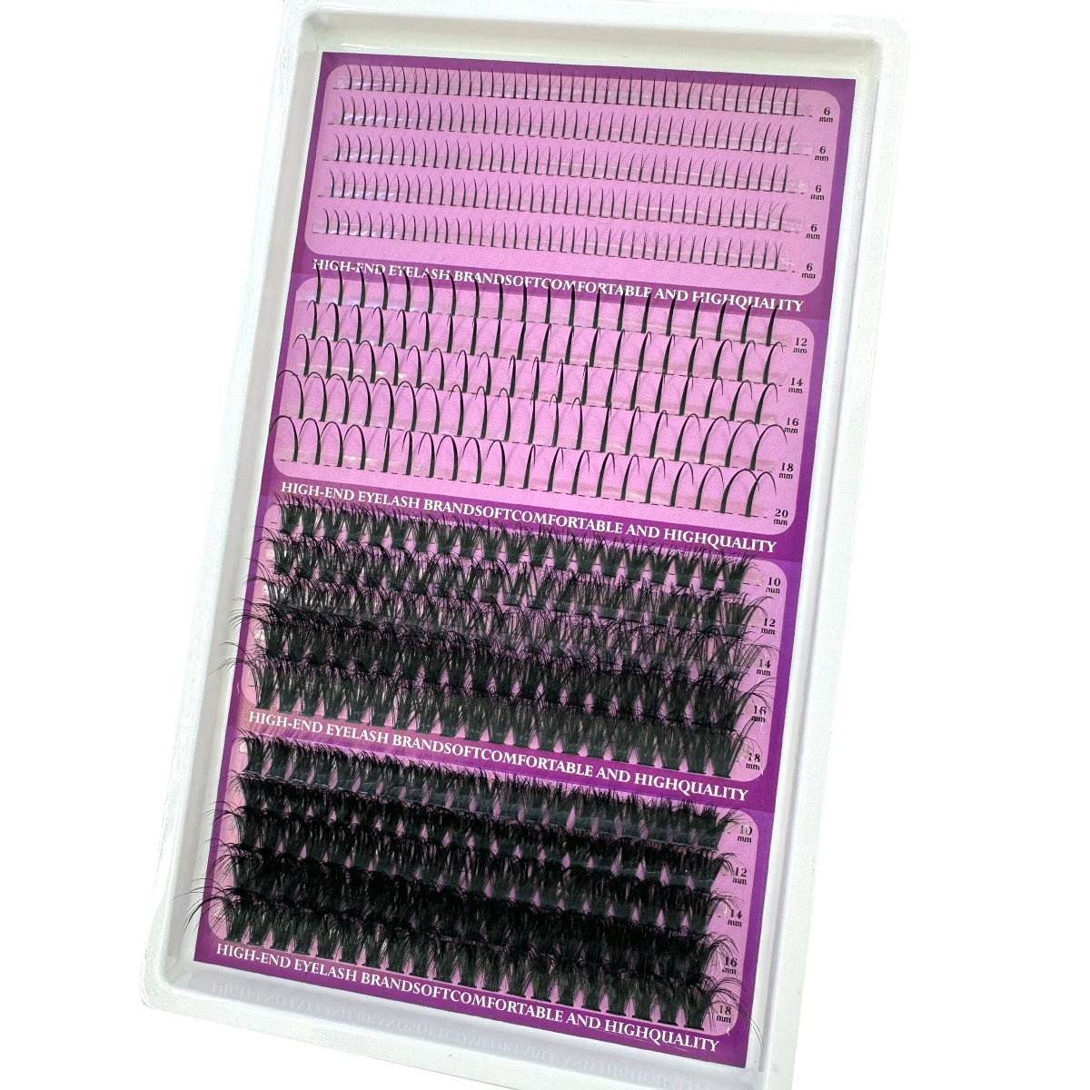 20 linhas lash spikes clusters volume cílios individuais cílios finos diy espetado lash extensão mangá clusters cílios