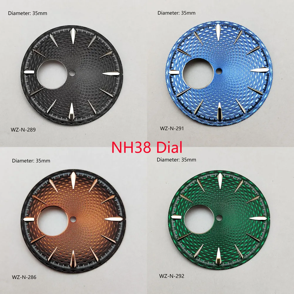 35 مللي متر NH38 الطلب التدرج اللون الضغط الهاتفي مناسبة ل NH38 الحركة الميكانيكية الأوتوماتيكية هيكل عظمي ساعة يد تعمل بالحركة الملحقات #1