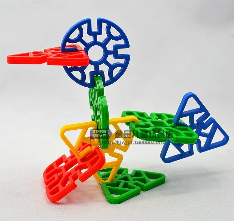 Kindergarten Supplies Slice Blocks  Blocks Desktop Assembling Snowflake Building Blocks Bagged Toy