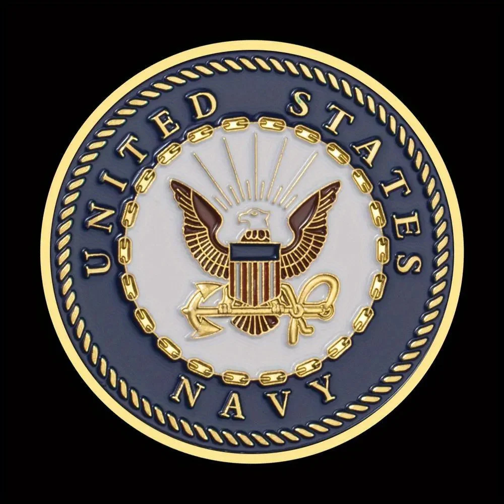 United States of America Department of The Navy Souvenir Coin Golden Plated Collectible Gift Challenge Coin Commemorative Coin