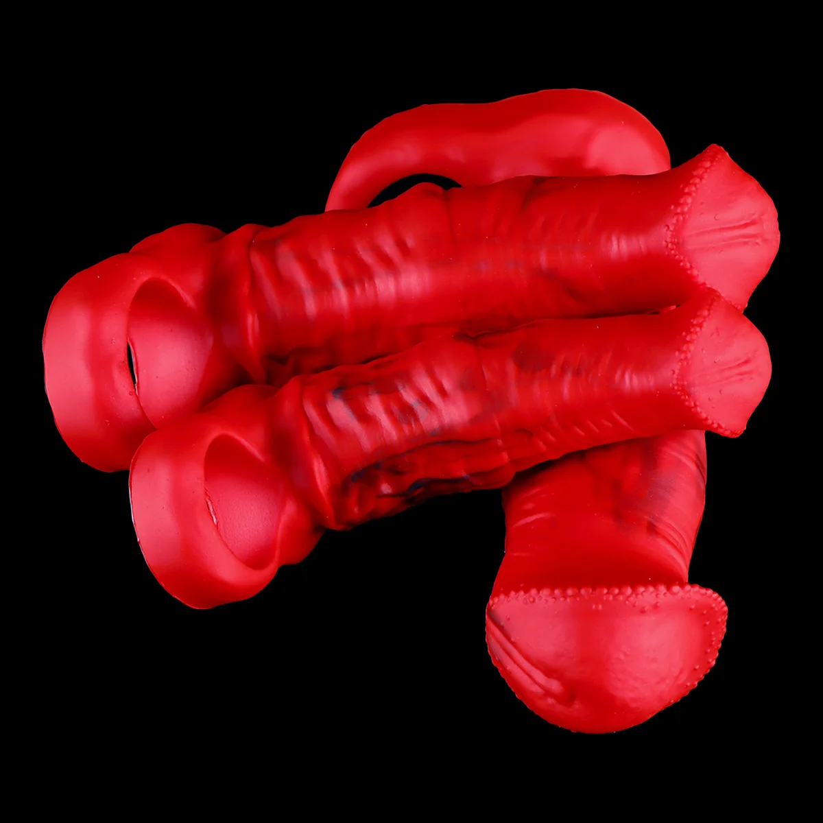 Male Realistic Penis Sleeve Ring Hollow Cock Ring Enlargement Extender Adult Sex Toys Men Penis Sleeve Delay Ejculation Reusable
