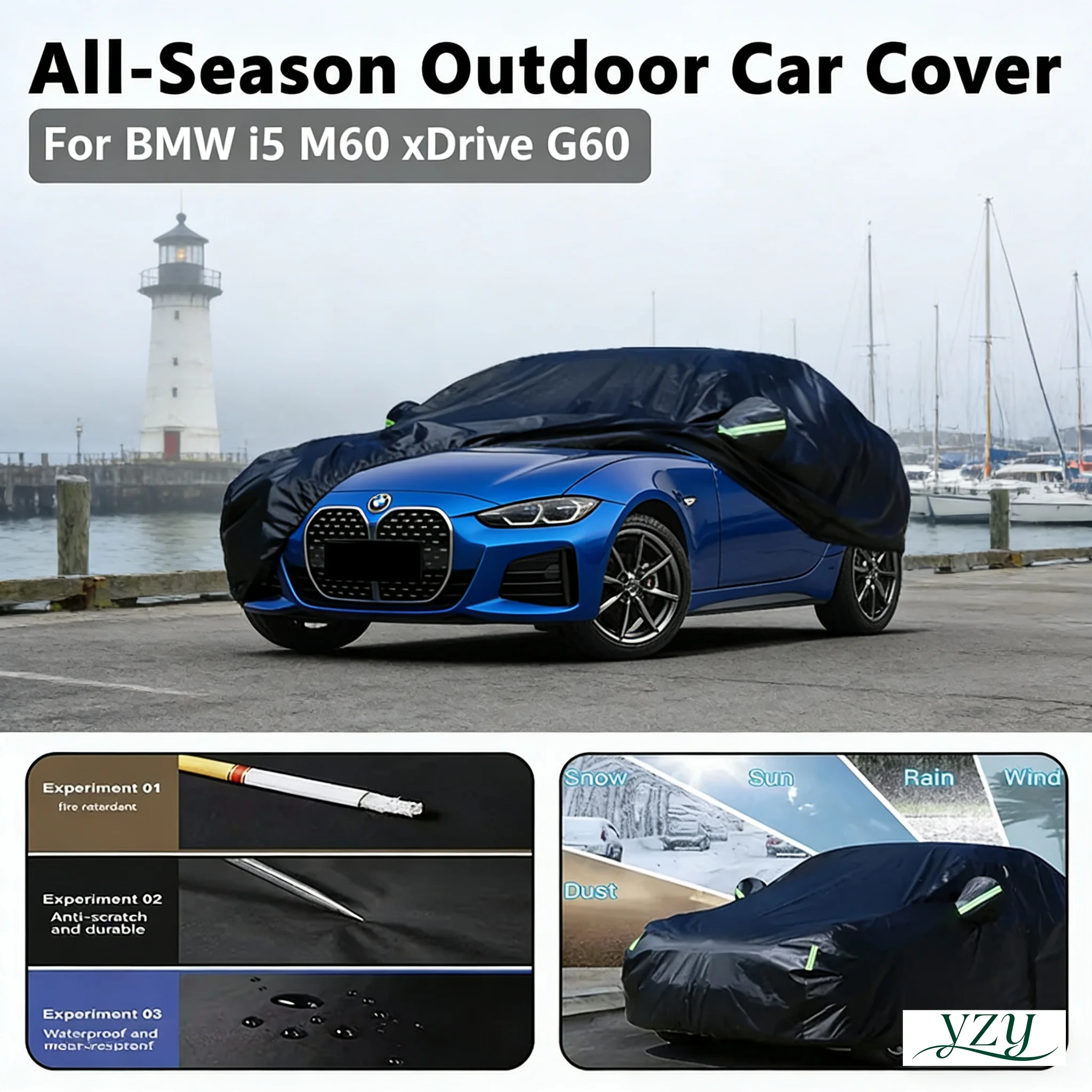 

For BMW i5 M60 xDrive G60 Outdoor Protection Full Car Covers Snow Cover Sunshade Waterproof Dustproof Exterior Car Accessories