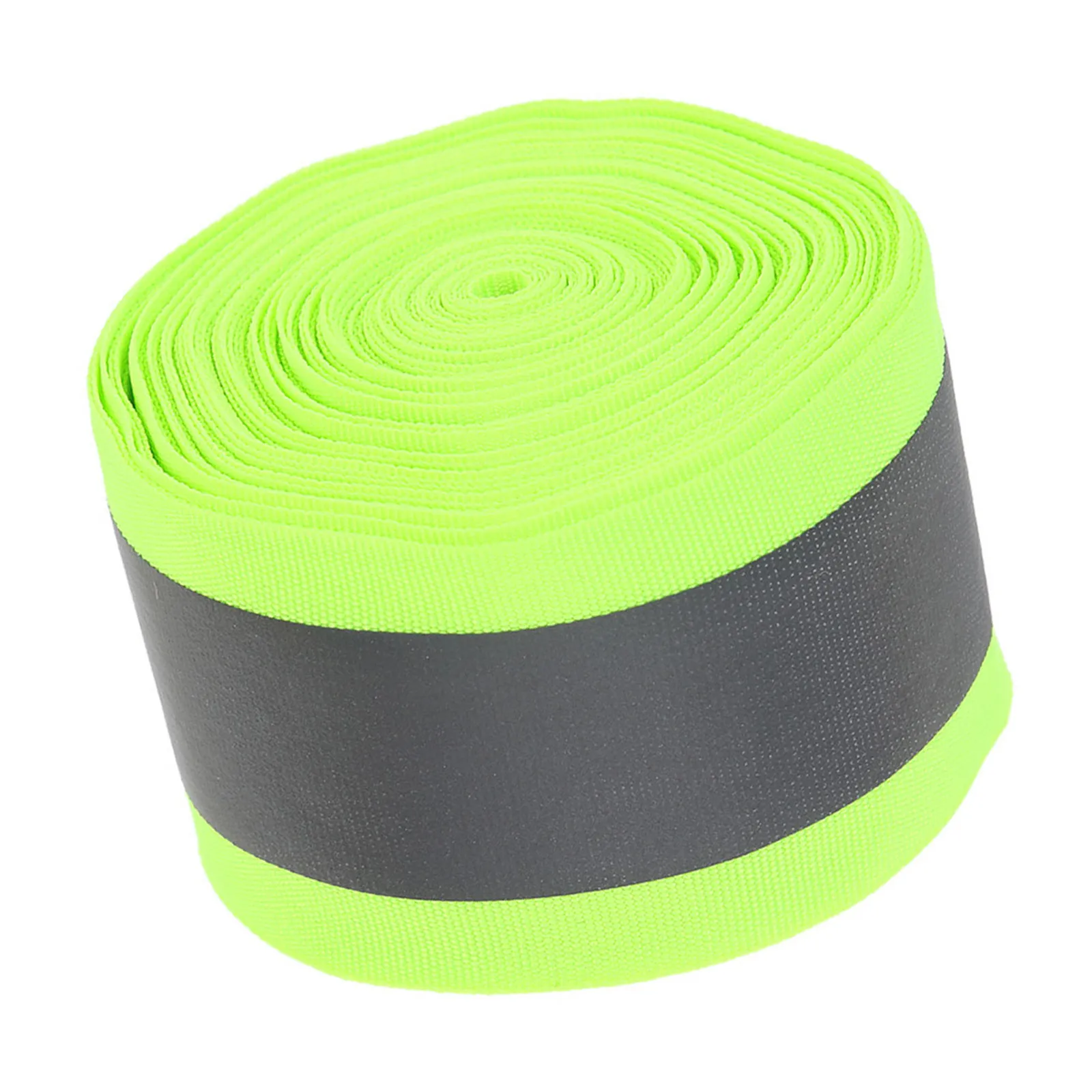 1Roll 2x9.8ft Reflective Ribbon Fluorescent Safety Webbing High Visibility Strip for Cycling Backpack Pet Collar Night Walking