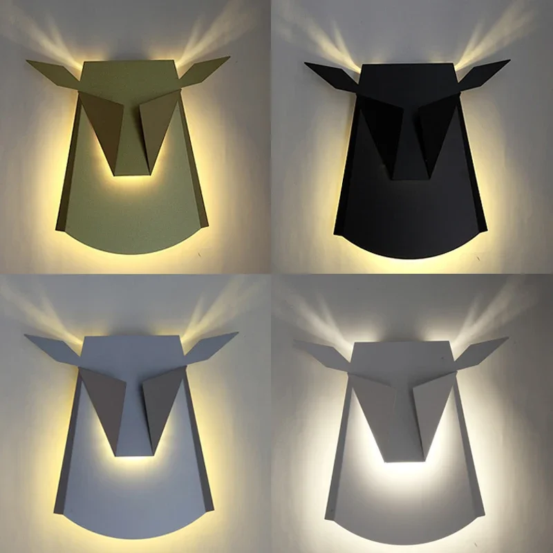 

Origami Deer Wall Light Mirror Wall Sconce LED Lighting Fixture Living Room Bedroom Lamp Creative Antlers Nordic Home Art Decor