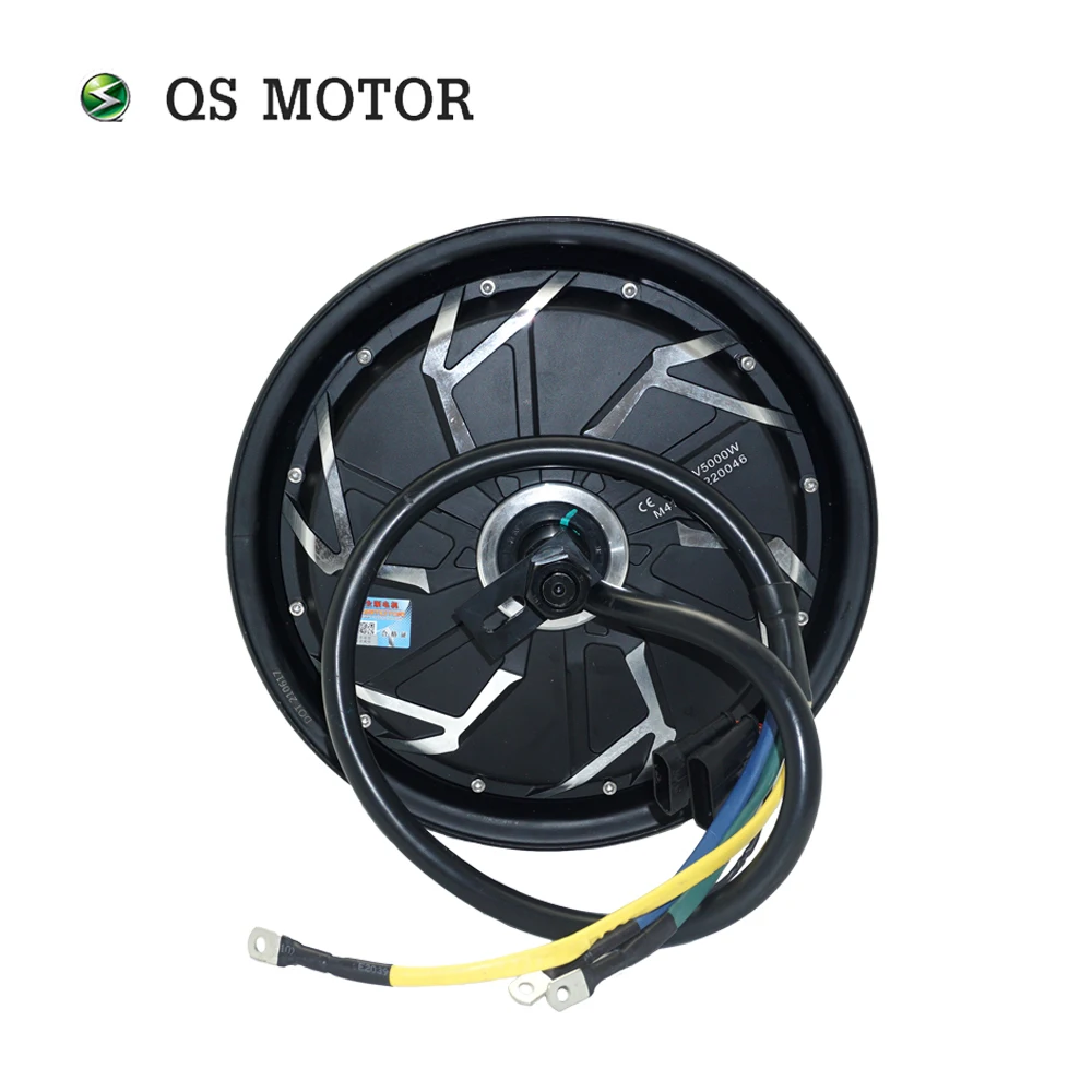 Motore QS 12*3.5 pollici 5000W V4 48 v100kph 72V 150kph motore del mozzo per moto elettrica