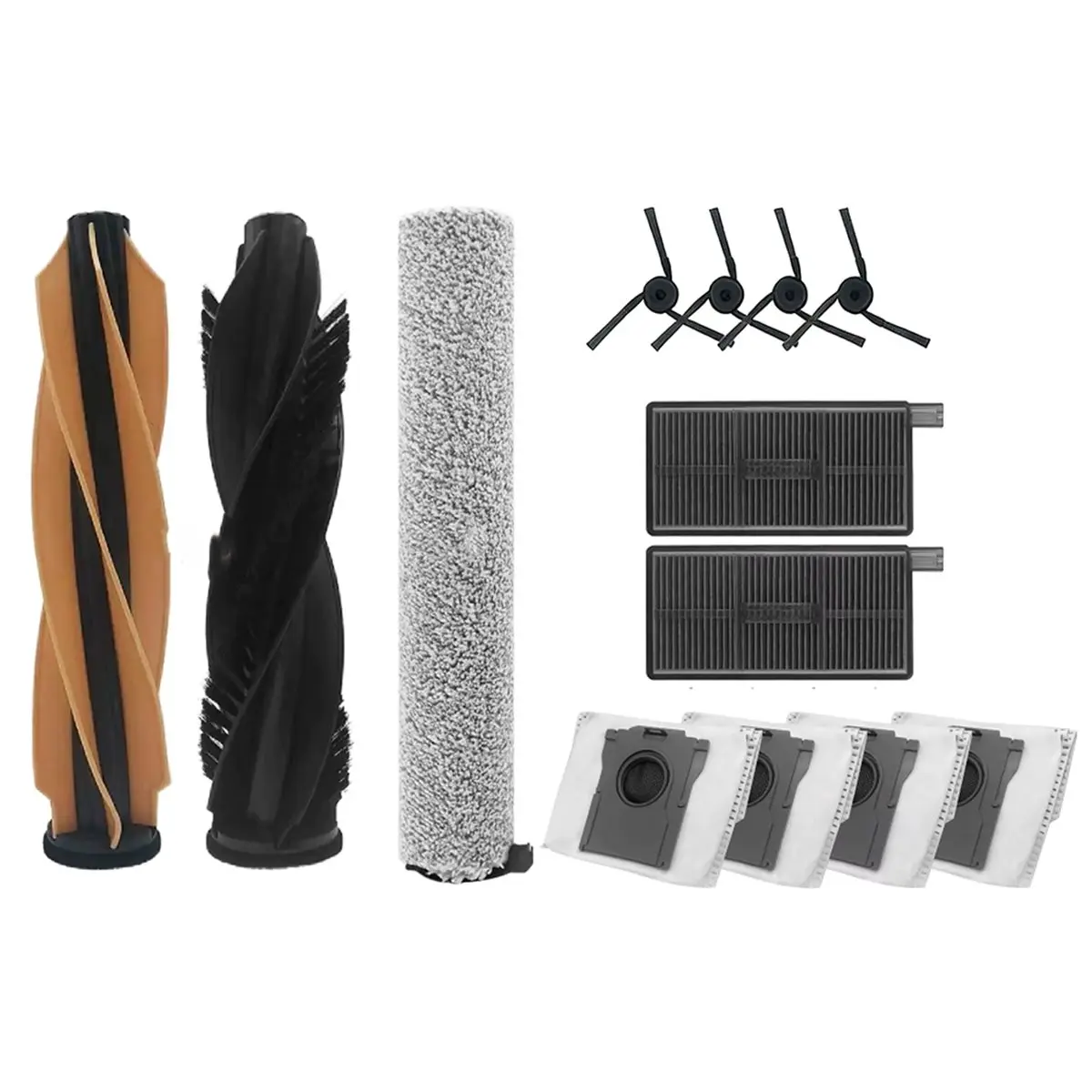 

13 шт. аксессуаров для Aqua 10 Ultra Roller / Aqua 10 Roller: основная и боковые щетки, насадка для мытья полов, фильтр, мешки для сбора пыли