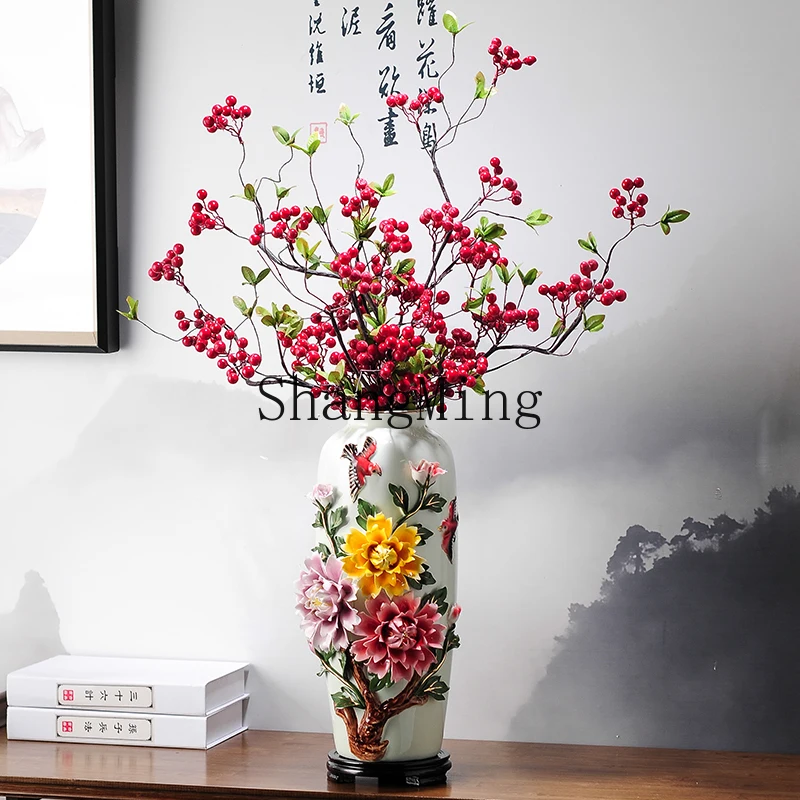 

SM new enamel color high-end living room ceramic vase entrance home decoration